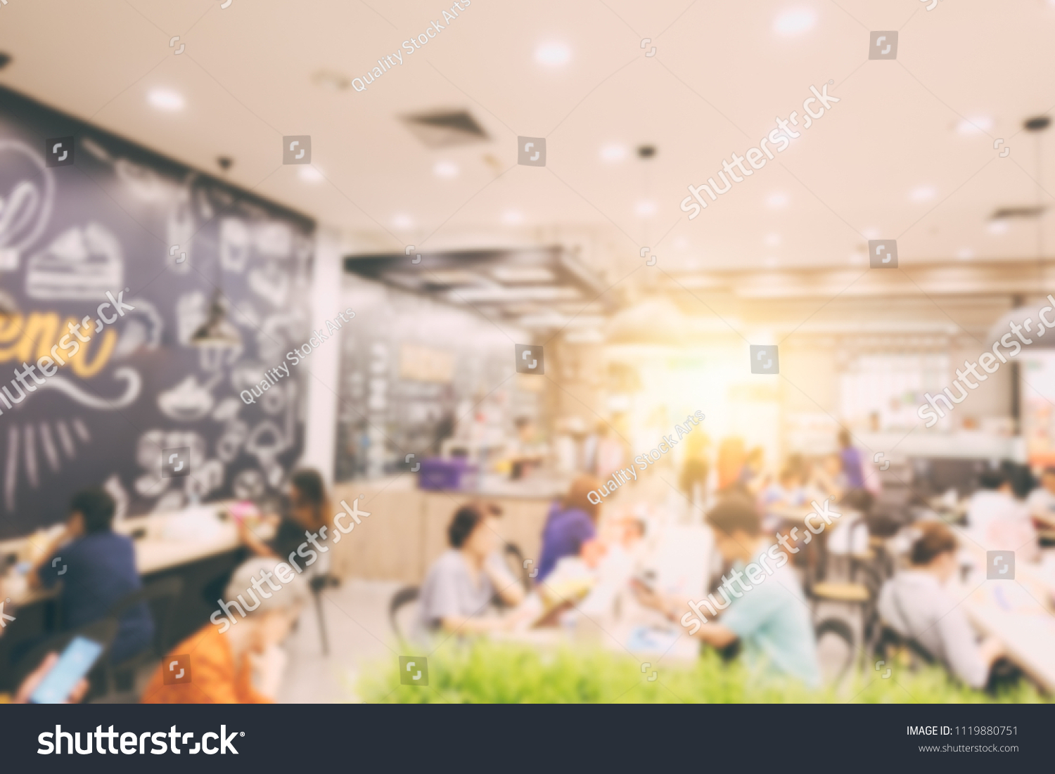 Blur Canteen Foor Court Dining Room Stock Photo Edit Now