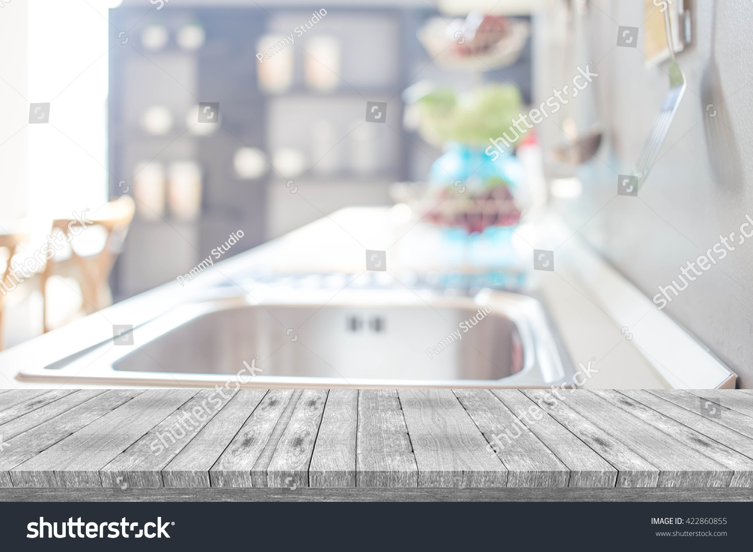 Blur Kitchen Room Interior Background Product Stock Photo (Edit Now ...