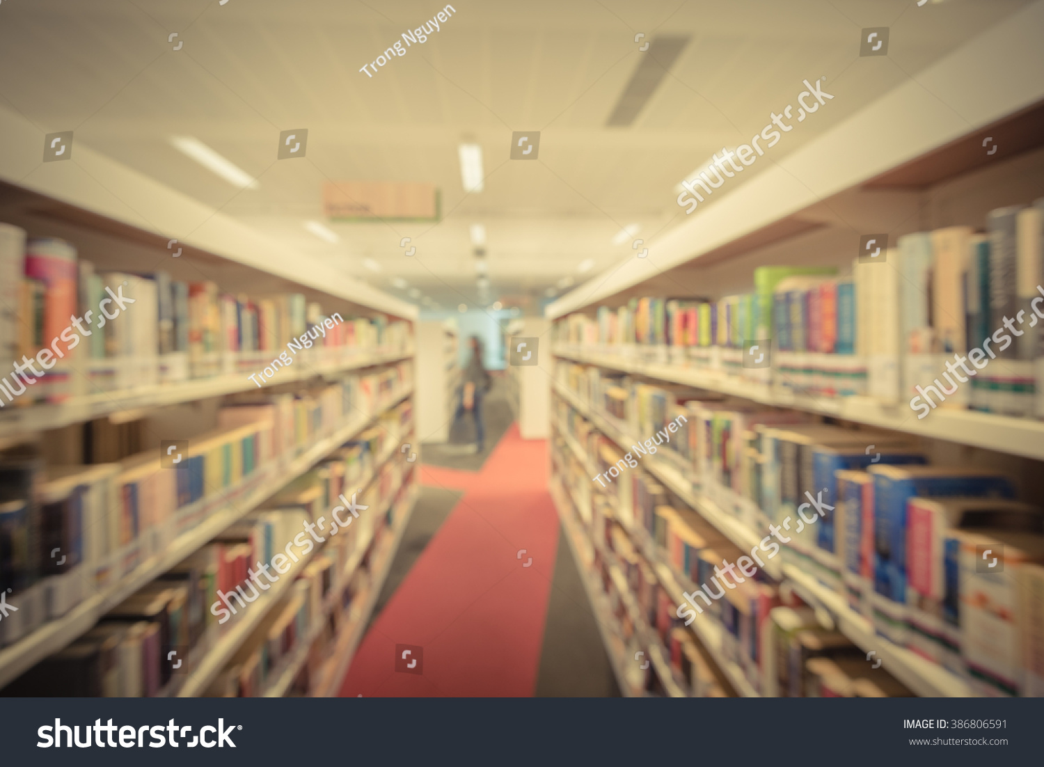 Blurred Abstract Background Public Library Interior Stock Photo - 1500x1102 - jpeg Library Aisle Signs