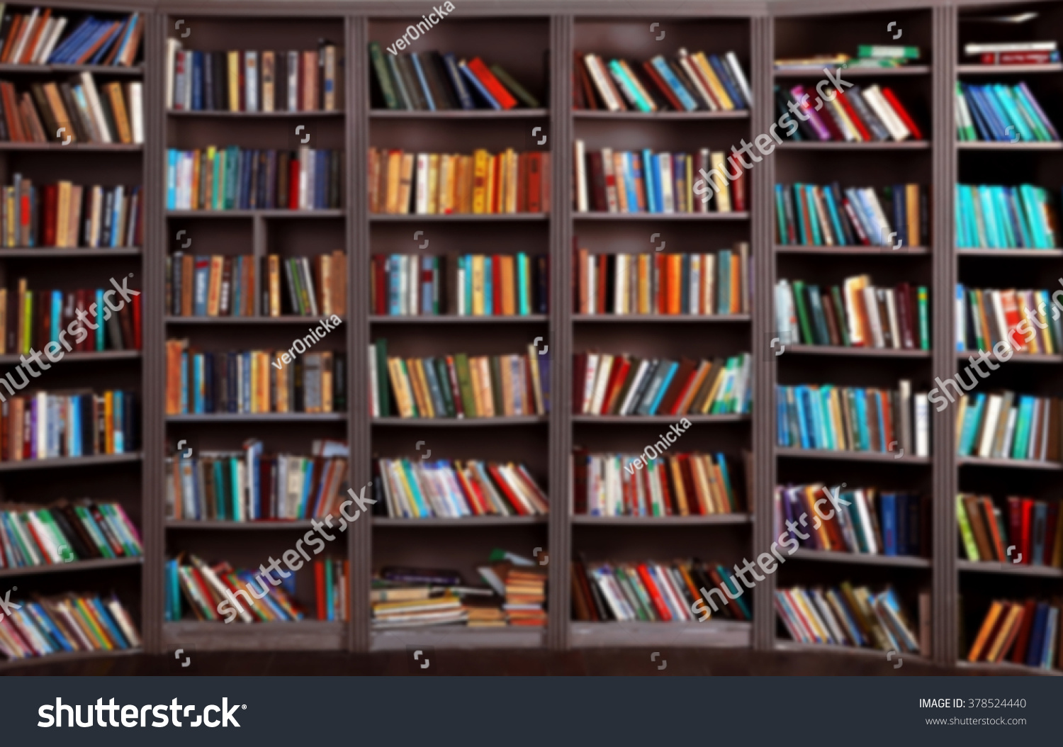 Blurred Background Bookshelf Public Library Stock Photo Edit Now