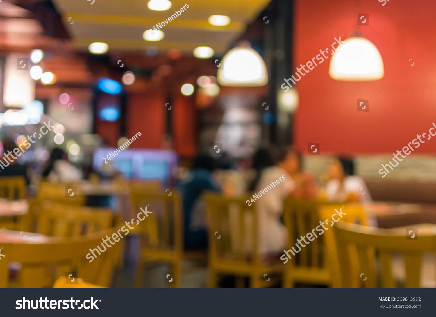 Blurred Coffee Shop For Background About Coffee. Stock Photo 309813992 ...