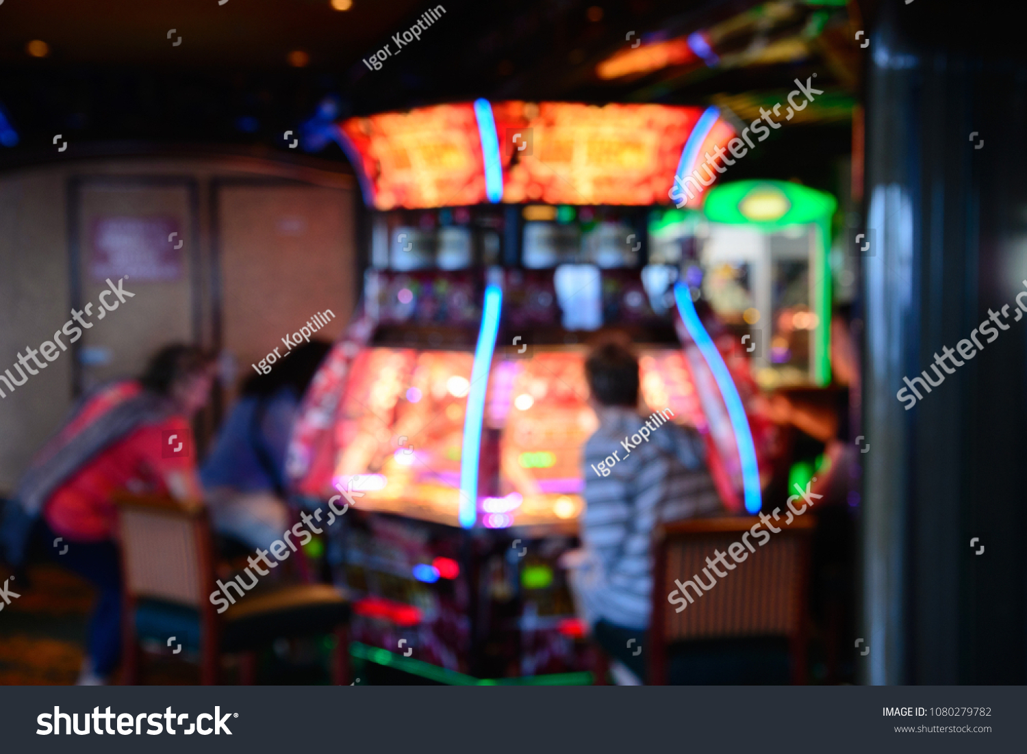 Blurred Coin Pusher Game Cruise Ship Stock Photo Edit Now 1080279782