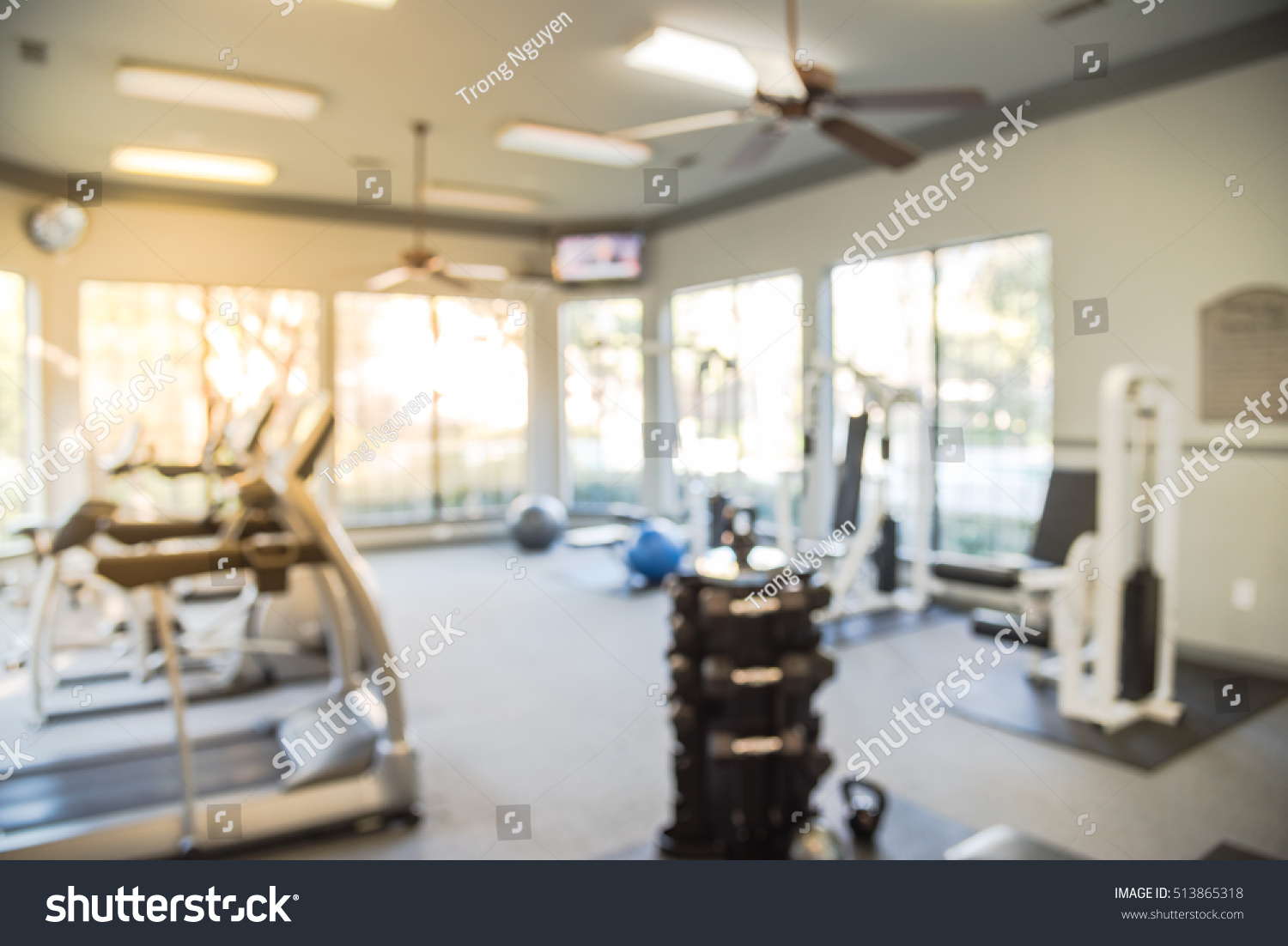 Blurred Image Fitness Center Cardio Machines Stock Photo Edit Now