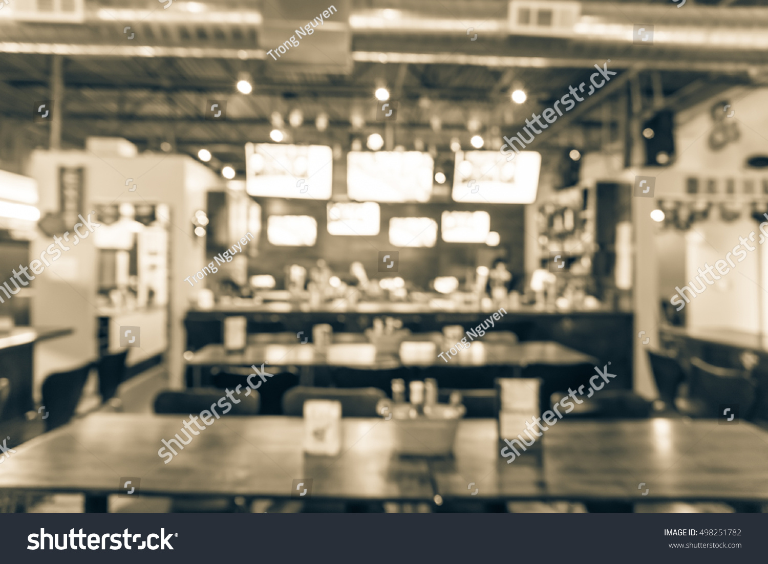 Blurred Image Sport Oyster Bar Tv Stock Photo Edit Now 498251782
