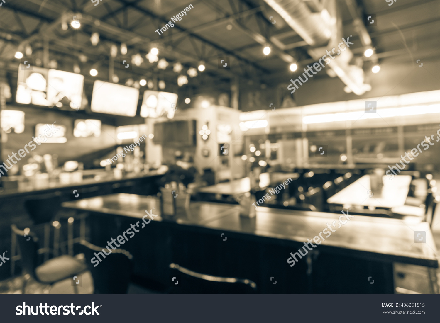 Blurred Image Sport Oyster Bar Tv Stock Photo Edit Now 498251815