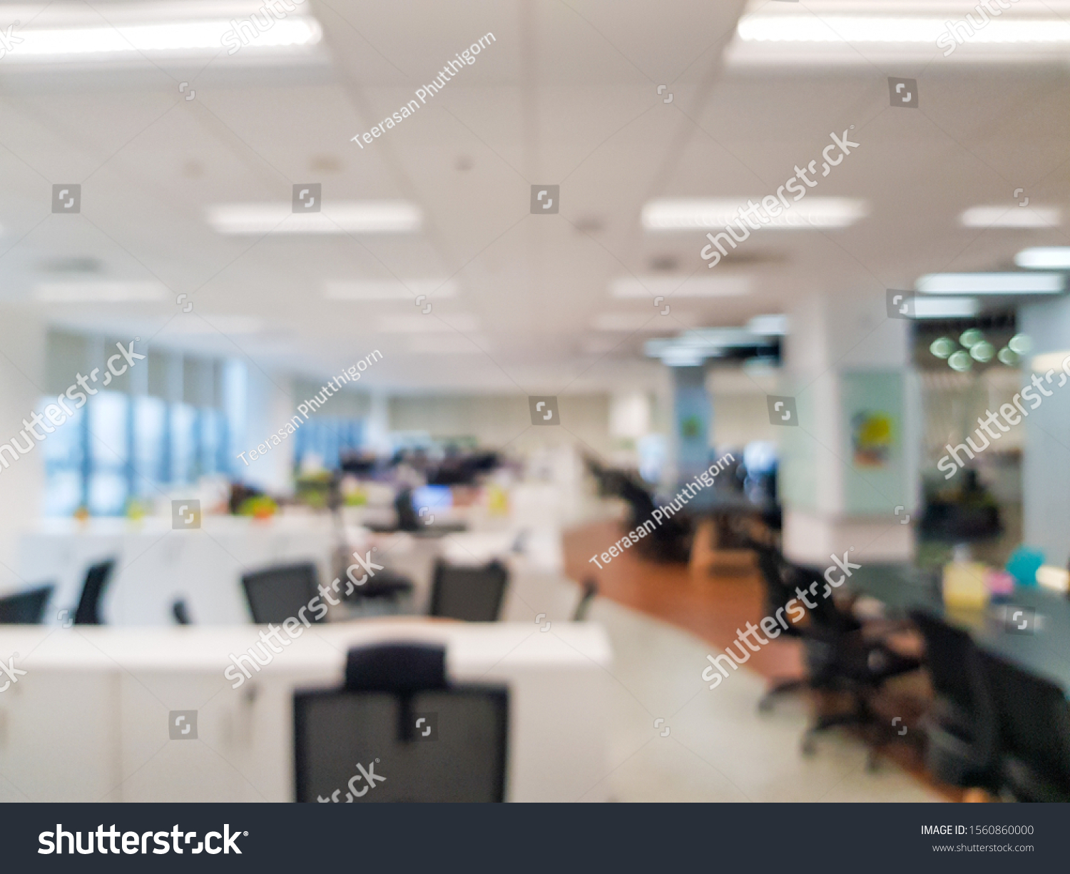 Blurred Interior Modern Office Workplace Workspace Stock Photo (Edit ...