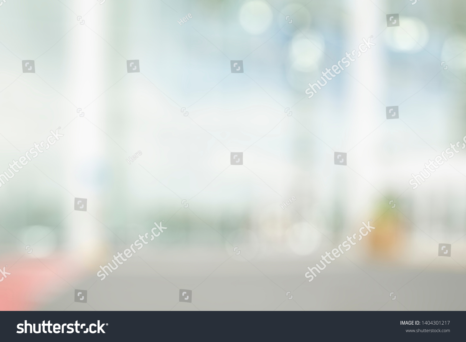 Blurred Office Bacgkround Modern Glassy Hall Stock Photo 1404301217 ...