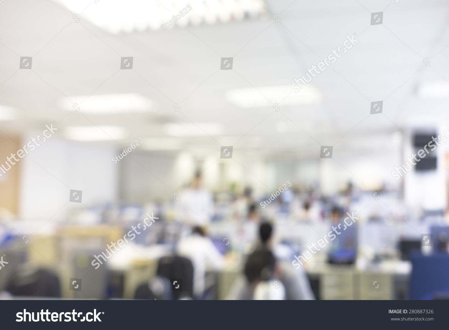 Blurred Office Background Crowd People On Stock Photo 280887326 ...