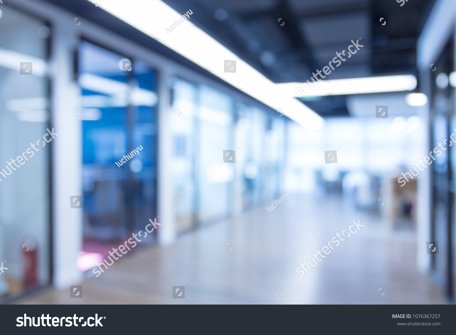 Blurred Office Interior Space Background Stock Photo (Edit Now) 1076367257