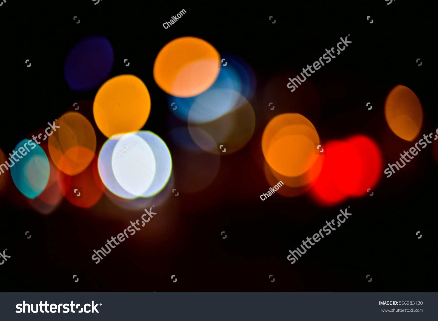 Blurry Traffic Lights Street View Bokeh Stock Photo 556983130 ...