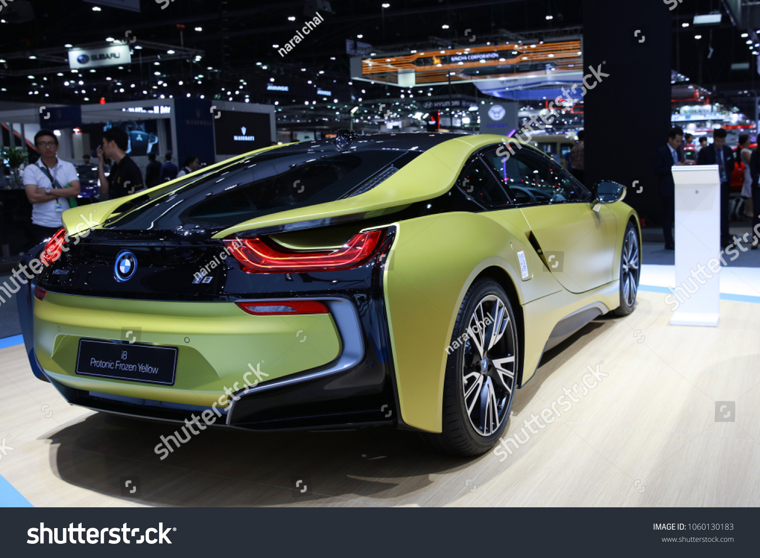 Bmw I8 Protonic Frozen Yellow Edition Transportation Stock Image 1060130183