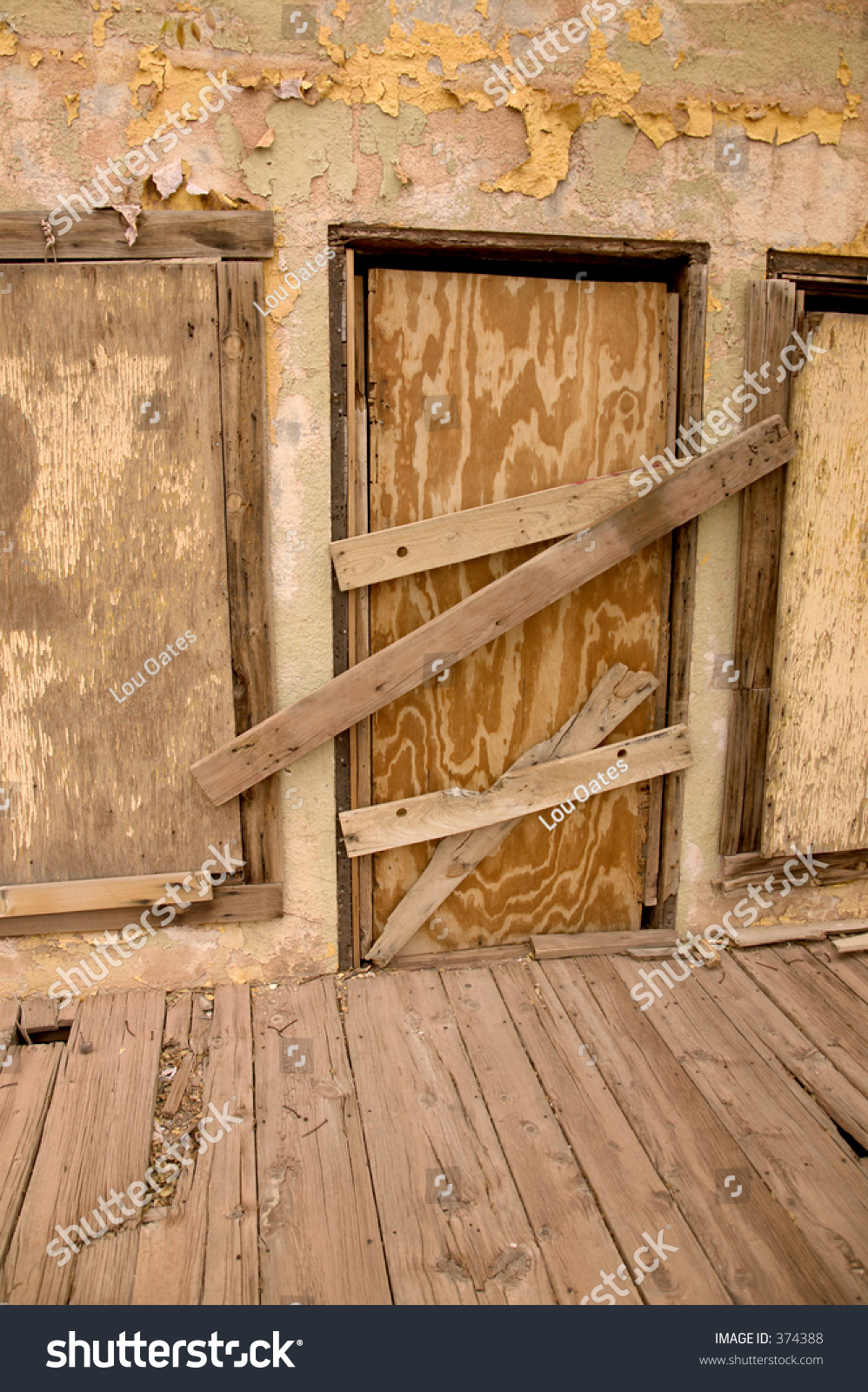 Boarded Up Door Stock Photo 374388 : Shutterstock