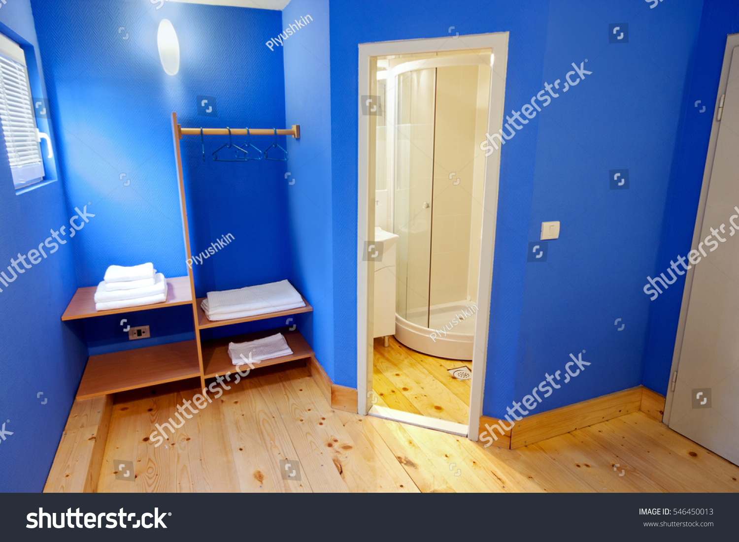 Boat Cabin Blue Walls Two Single Stock Photo Edit Now 546450013