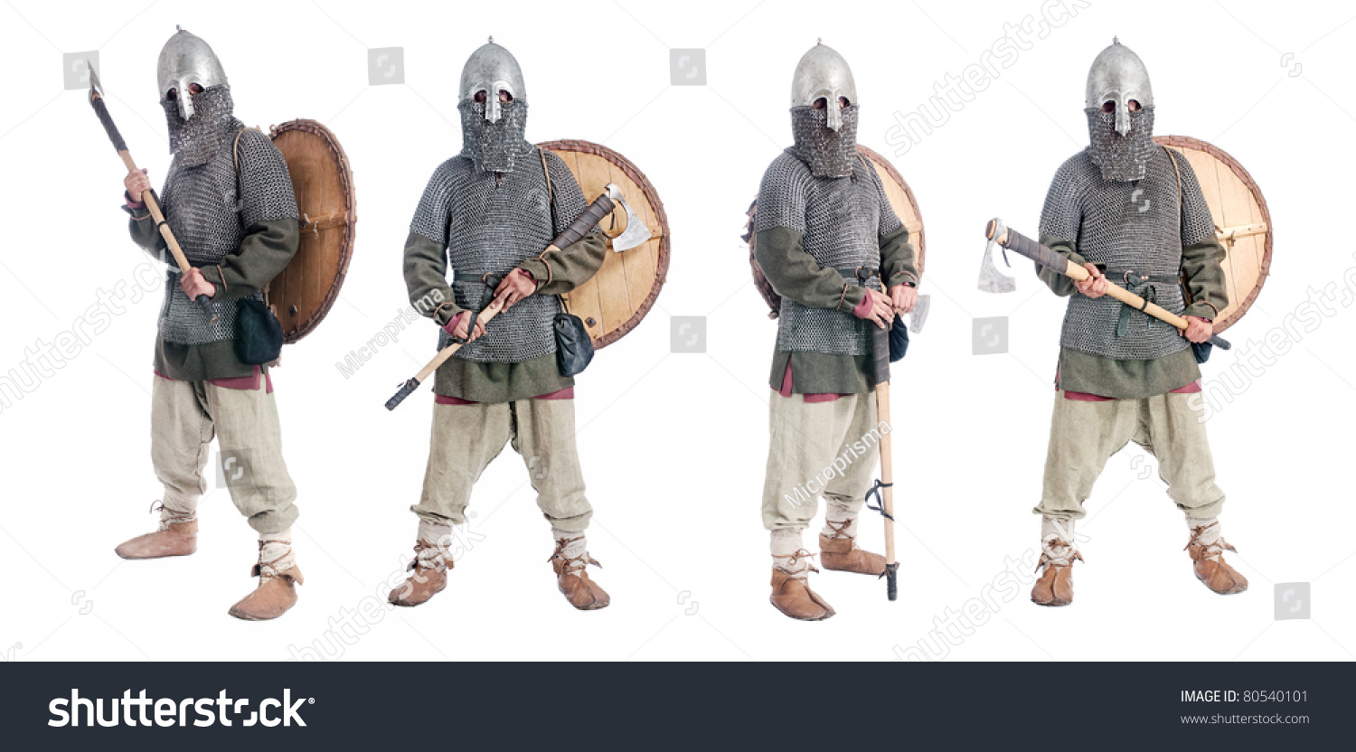 Body Portrait Medieval Soldier Helmet Hauberk Stock Photo (edit Now 