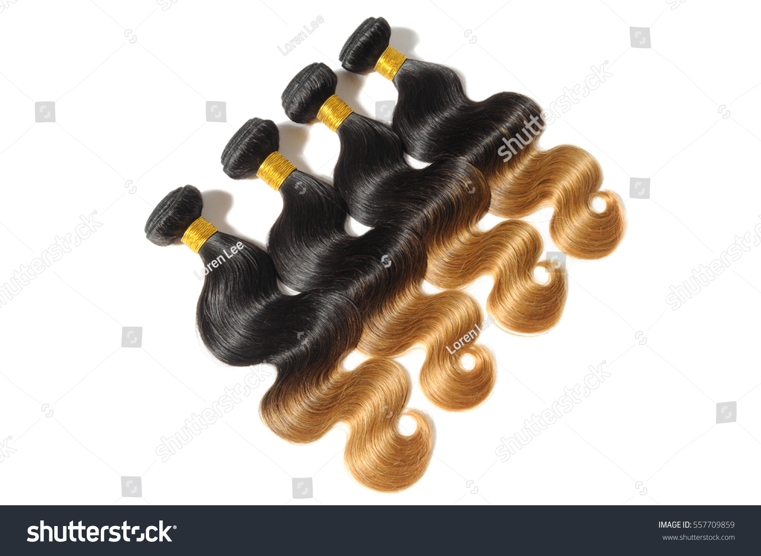 Body Wave Black Blonde Two Tone Stock Photo Edit Now 557709859