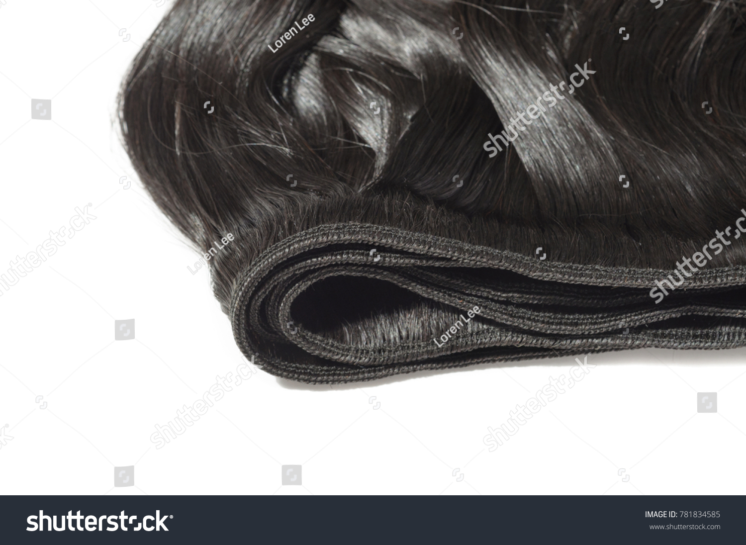 Body Wavy Black Human Hair Weave Backgrounds Textures Stock Image
