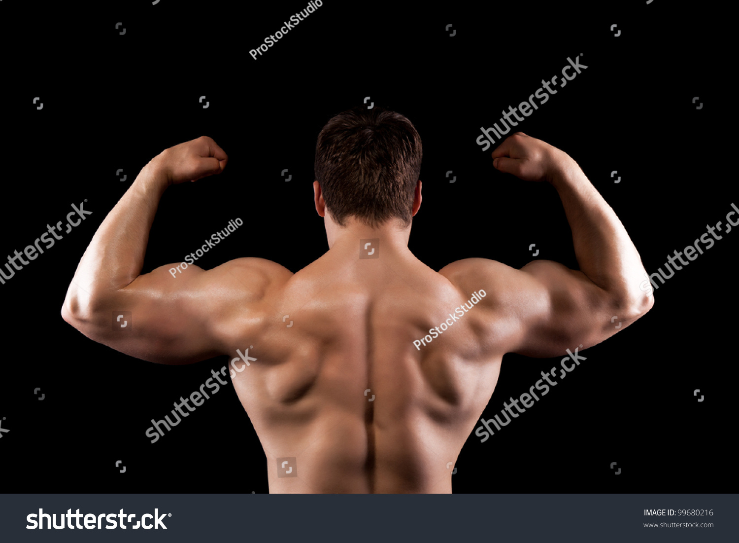 Bodybuilder Strong Athletic Muscle Man Sport Stock Photo 99680216 ...