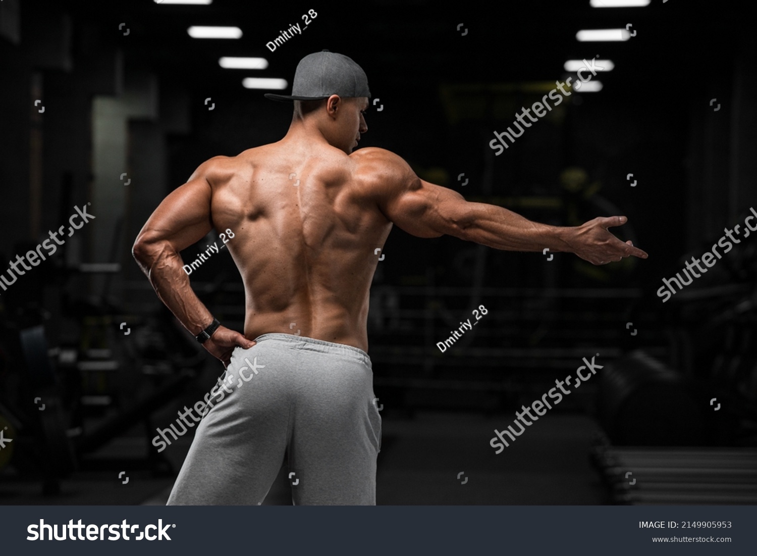 Bodybuilding Athlete Posing Gym Stock Photo Shutterstock