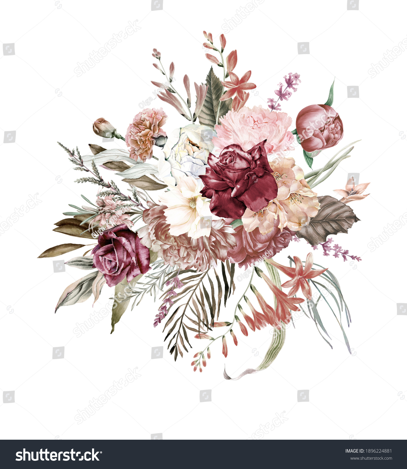 4,255 Burgundy boho flower Images, Stock Photos & Vectors | Shutterstock