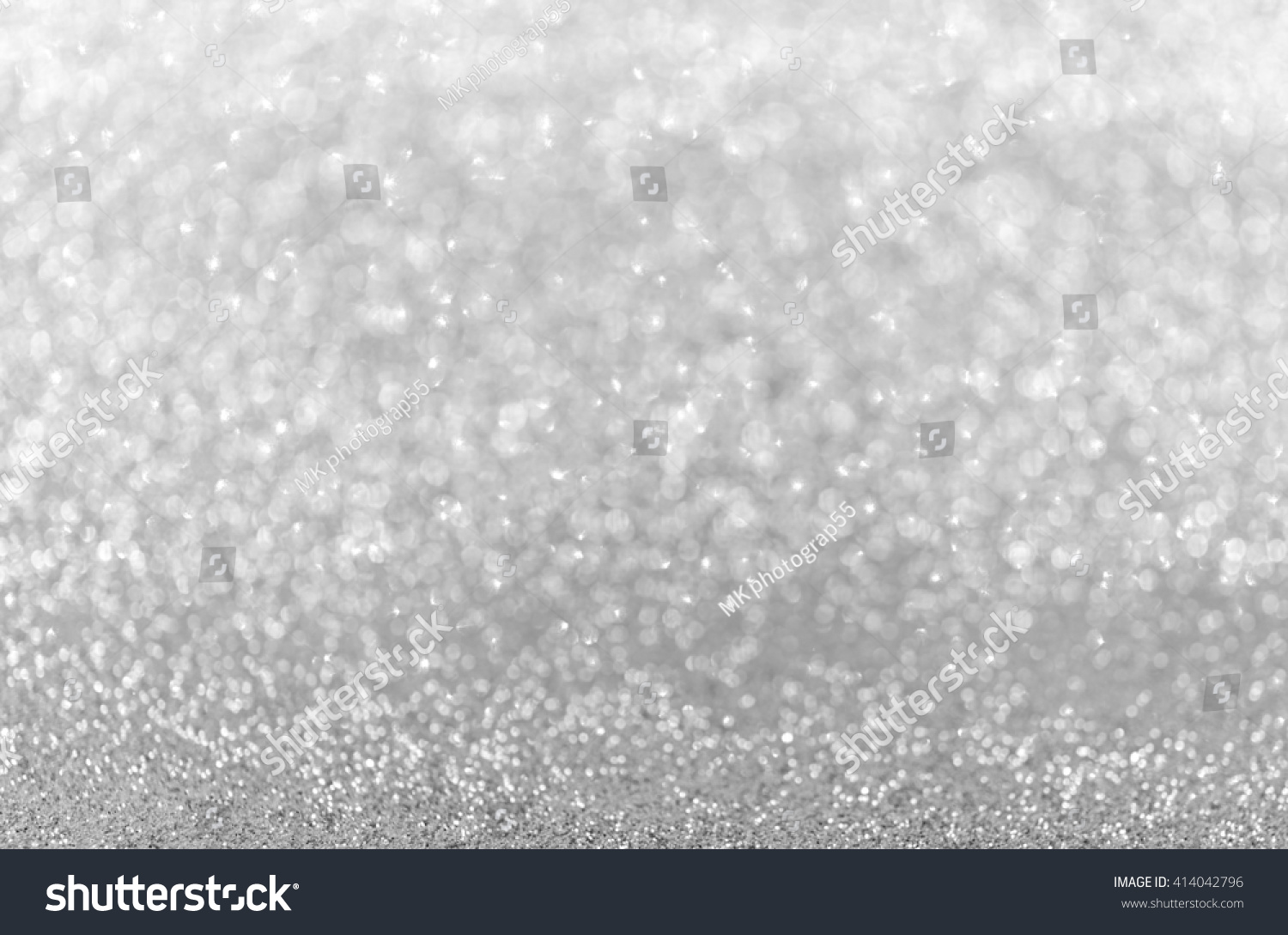 Bokeh Elegant Silver Glitter Bright Background Abstract. Stock Photo ...