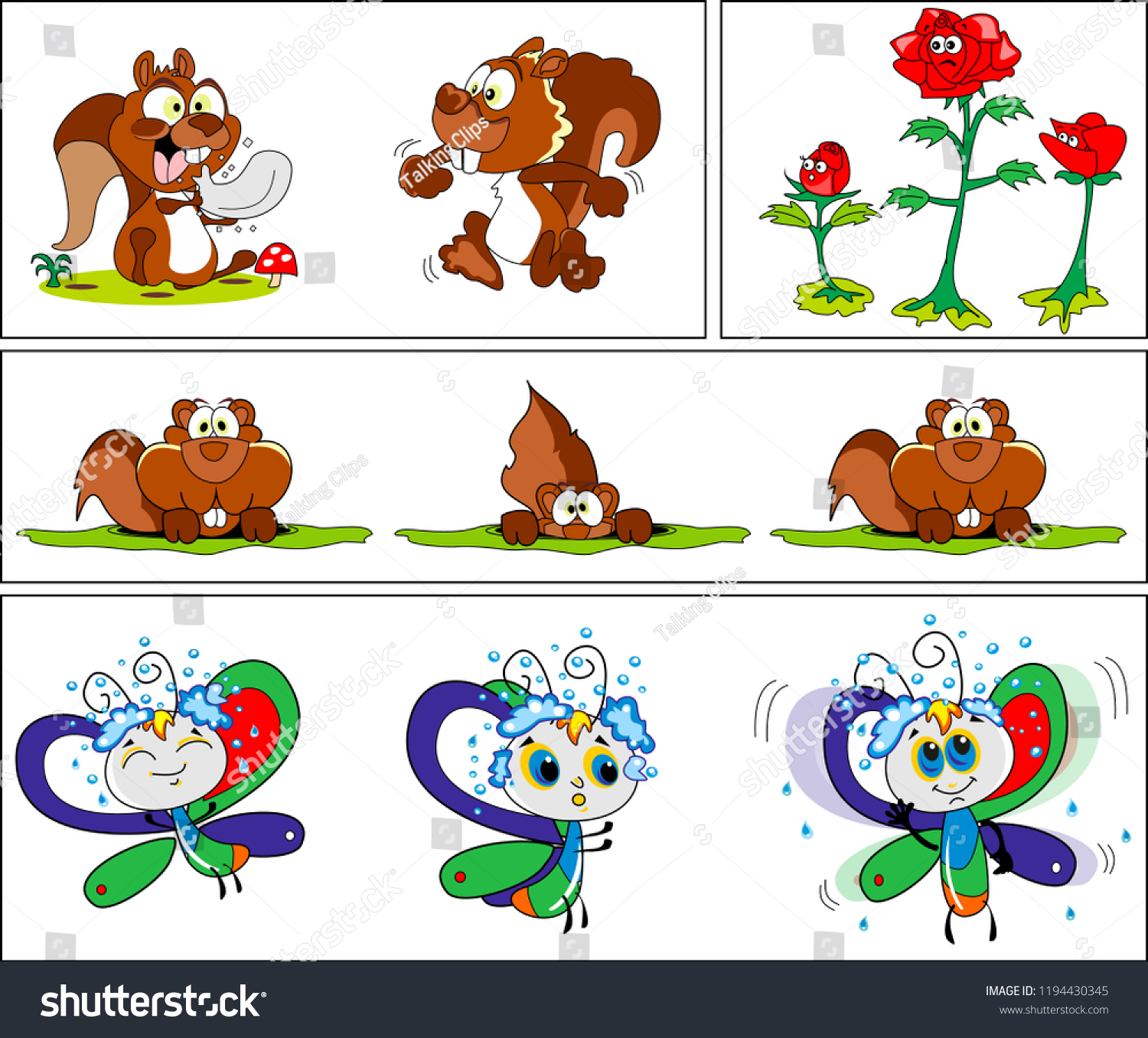 Book Characters Kids Books Stories Cute Stock Illustration Book Characters Kids Books Stories Cute Stock Illustration