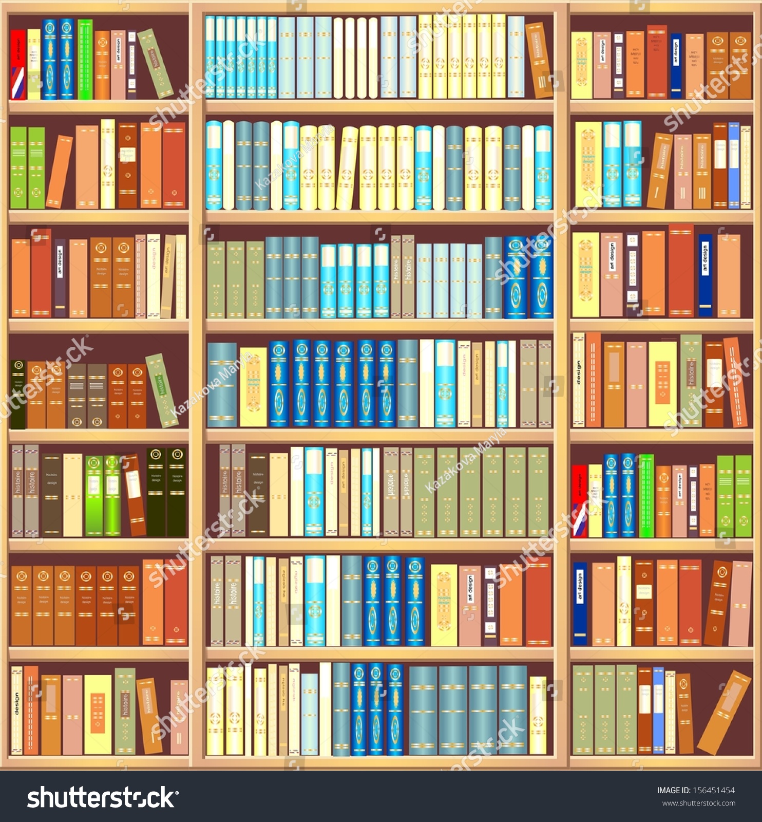 Bookcase full of books.