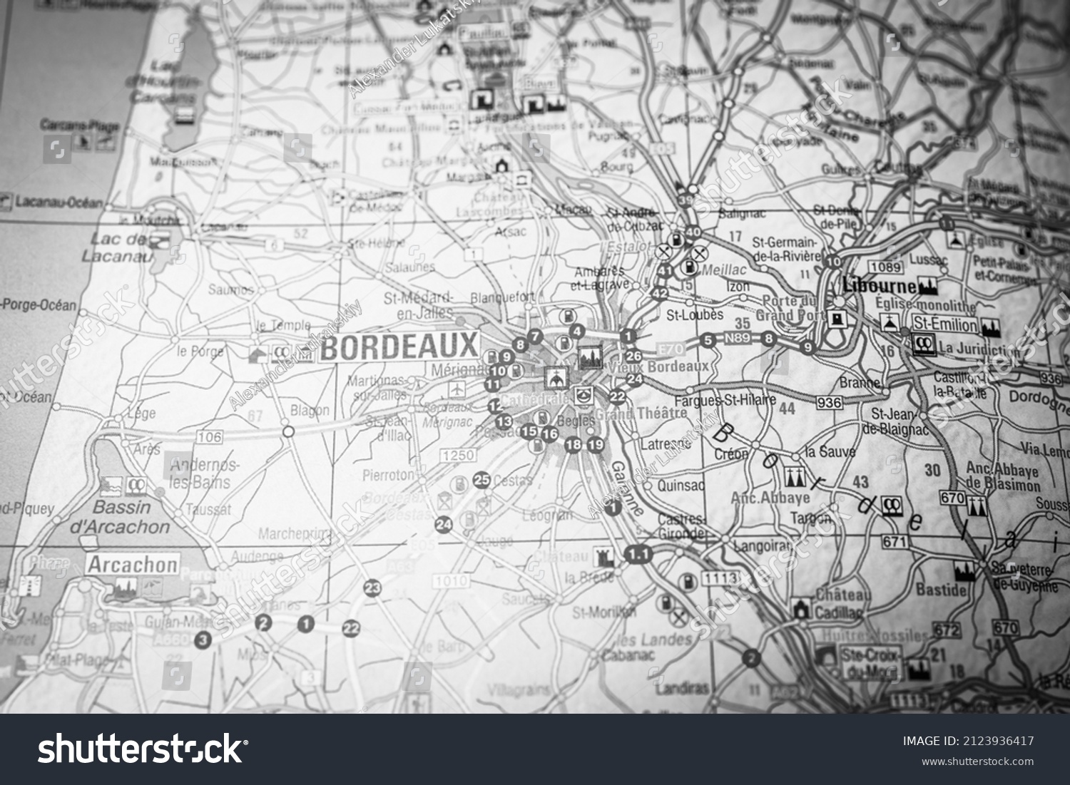 Stock Photo Bordeaux On The Europe Map 2123936417 