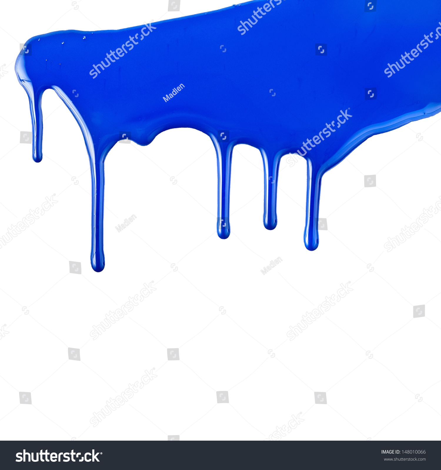 Border Of Blue Paint Leaking Isolated On White Background Stock Photo ...