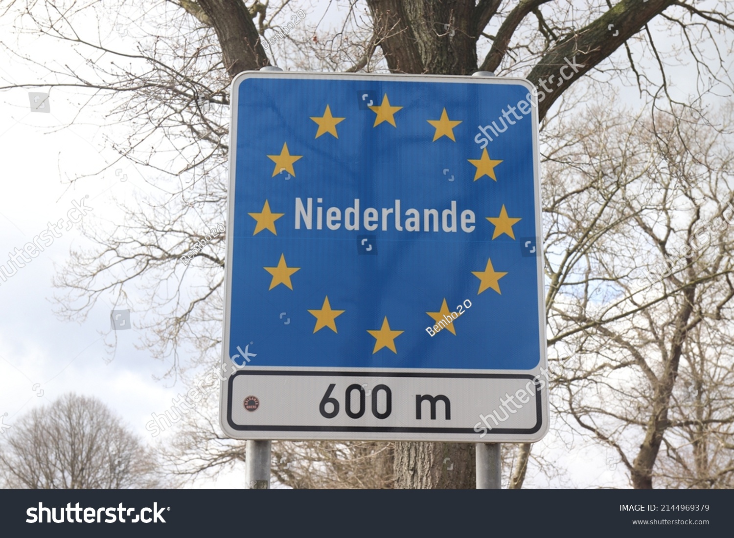 Border Sign Niederlande German Border Niederlande Stock Photo ...