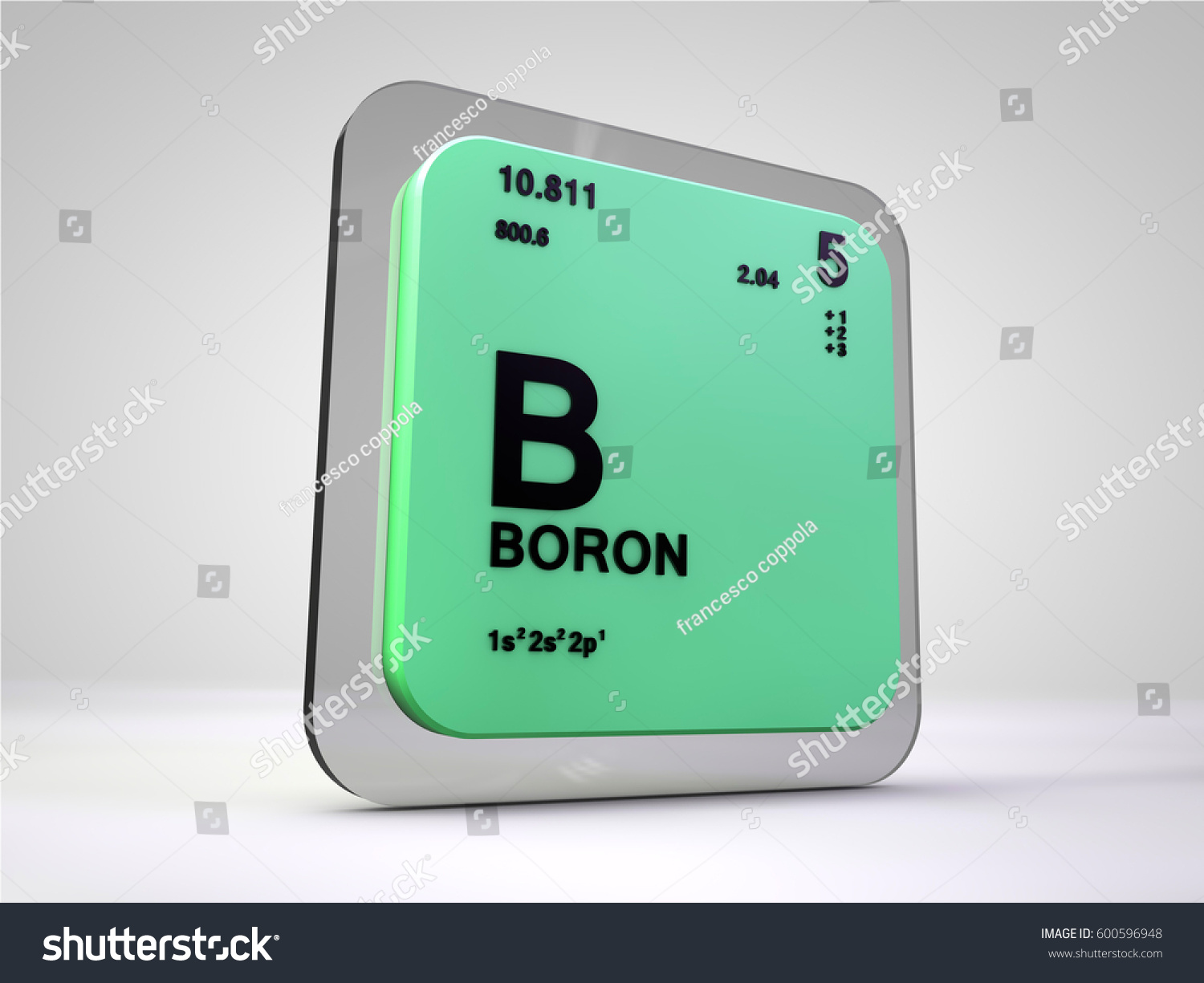 Boron B Chemical Element Periodic Table Stock Illustration 600596948 ...