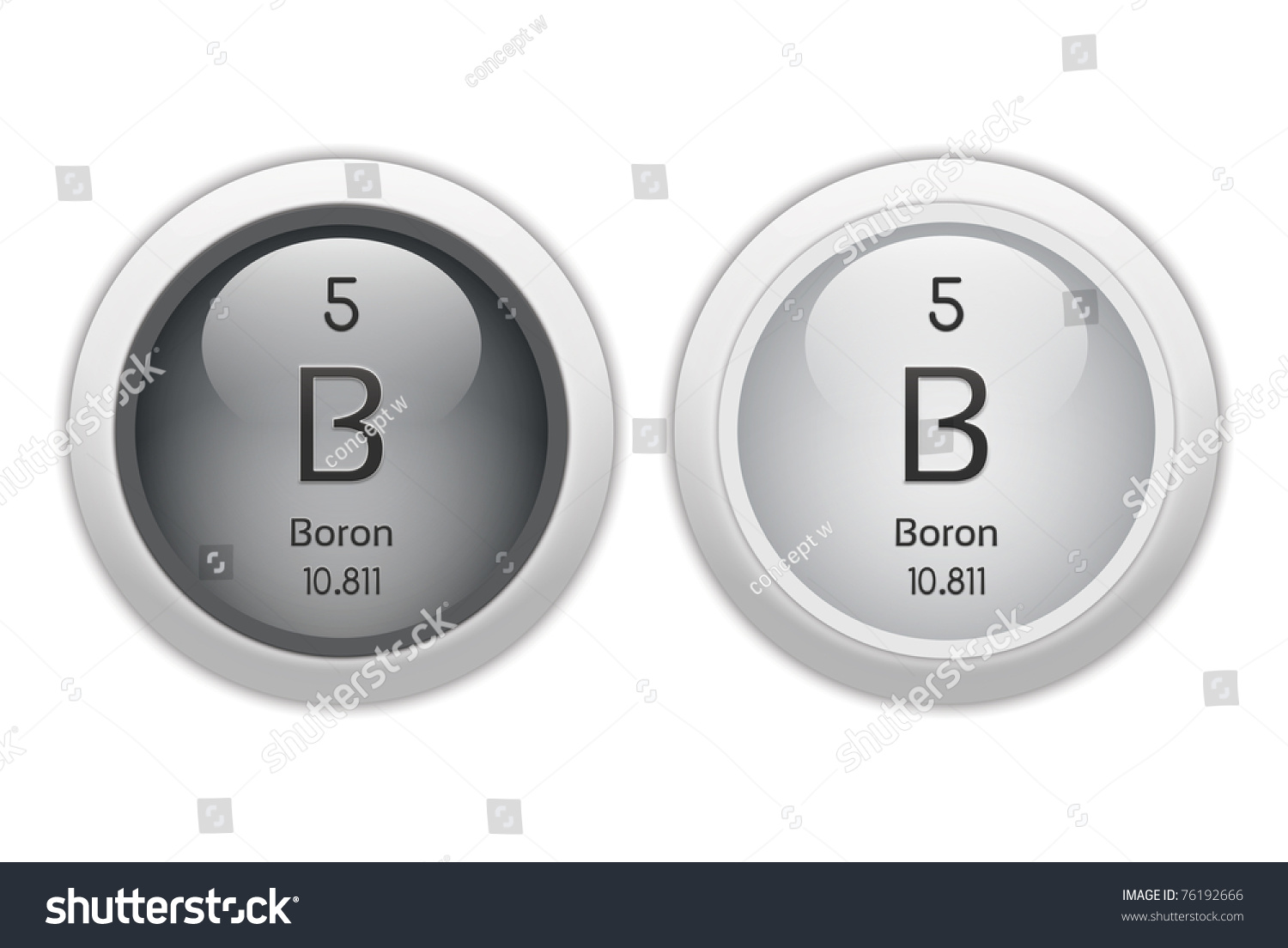 Element ... Web Boron Buttons Chemical Atomic Stock Illustration