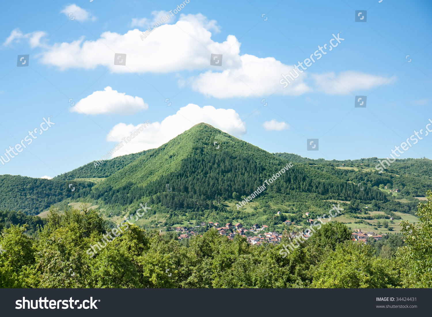 102 Bosnian Pyramid Images Stock Photos Vectors Shutterstock   Stock Photo Bosnian Pyramids Near The Visoko City Bosnia And Herzegovina 34424431 