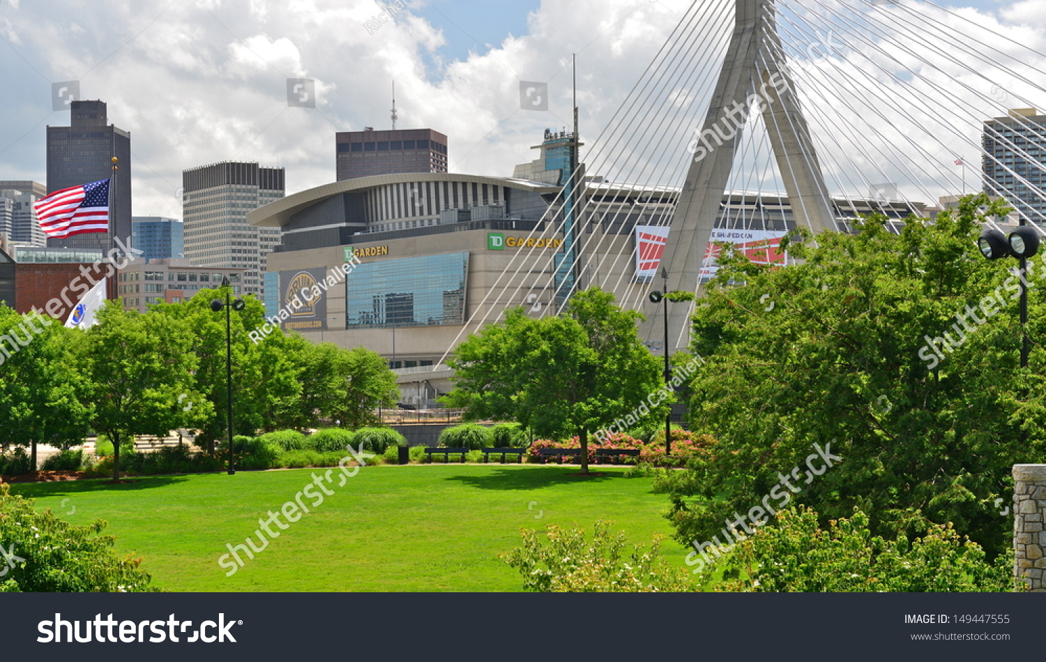 Boston July 4 View Td Garden Stock Image Download Now