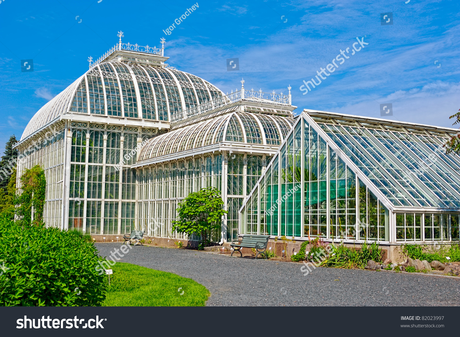 Botanical Garden Neoclassical Greenhouses Helsinki Finland Stock Photo ...