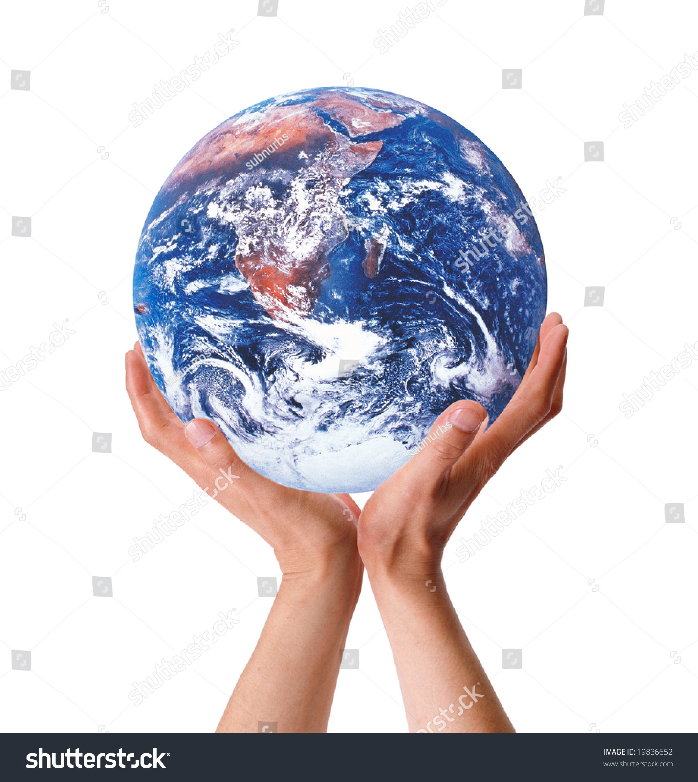 Both Hands Embracing Holding Earth Globe Stock Photo 19836652 ...