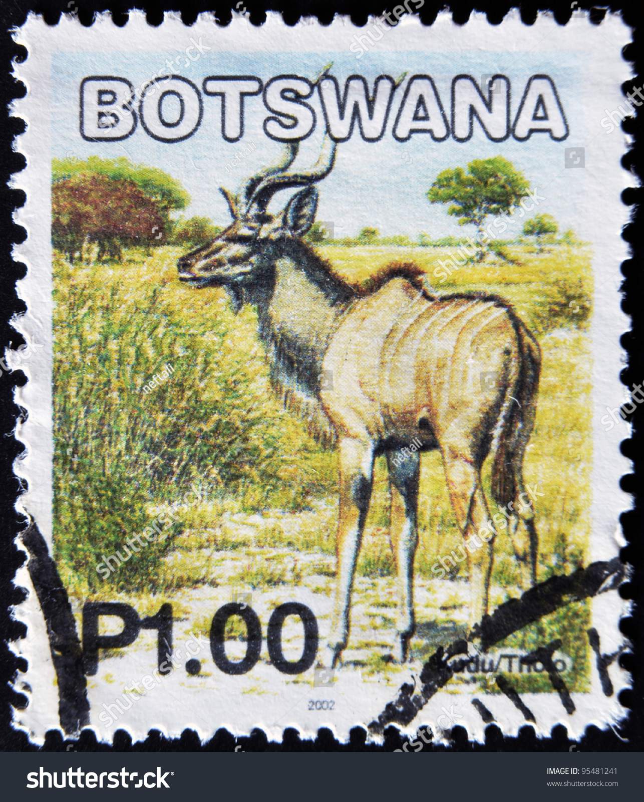 Botswana - Circa 2002: A Stamp Printed In Botswana Shows Image Of A ...