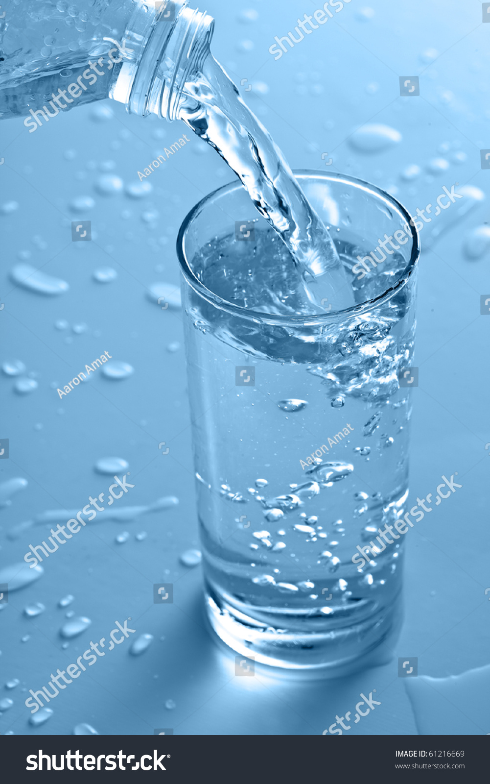 Bottle Pouring Water On Glass Stock Photo 61216669 - Shutterstock