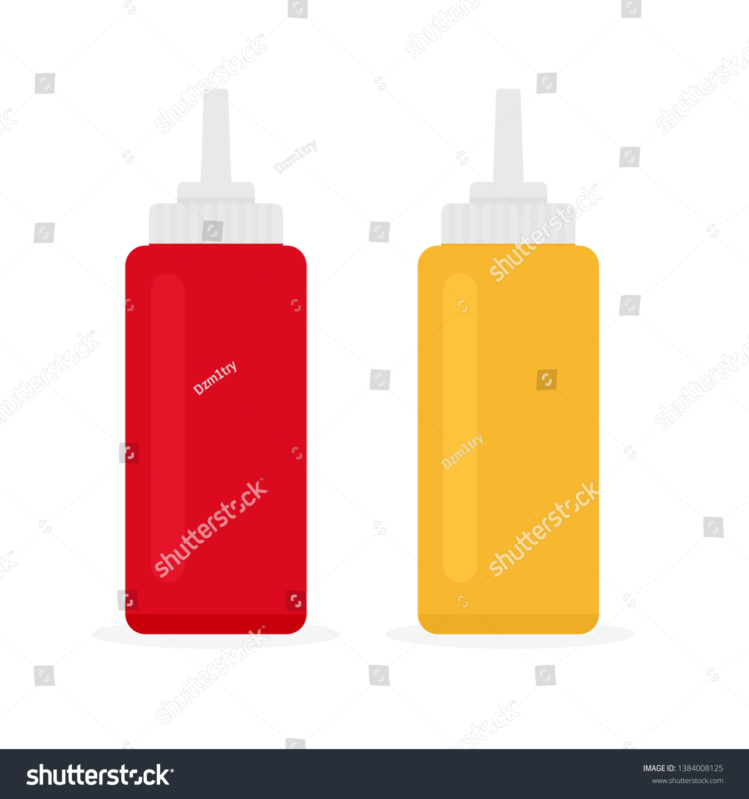 Bottles Ketchup Mustard Clipart Image Isolated Stock Illustration ...