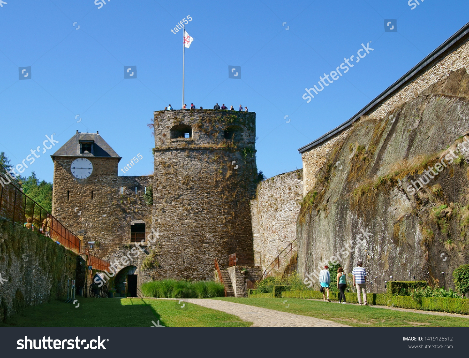 Bouillon Belgium Powerful Walls Towers Medieval Stock Photo 1419126512 ...