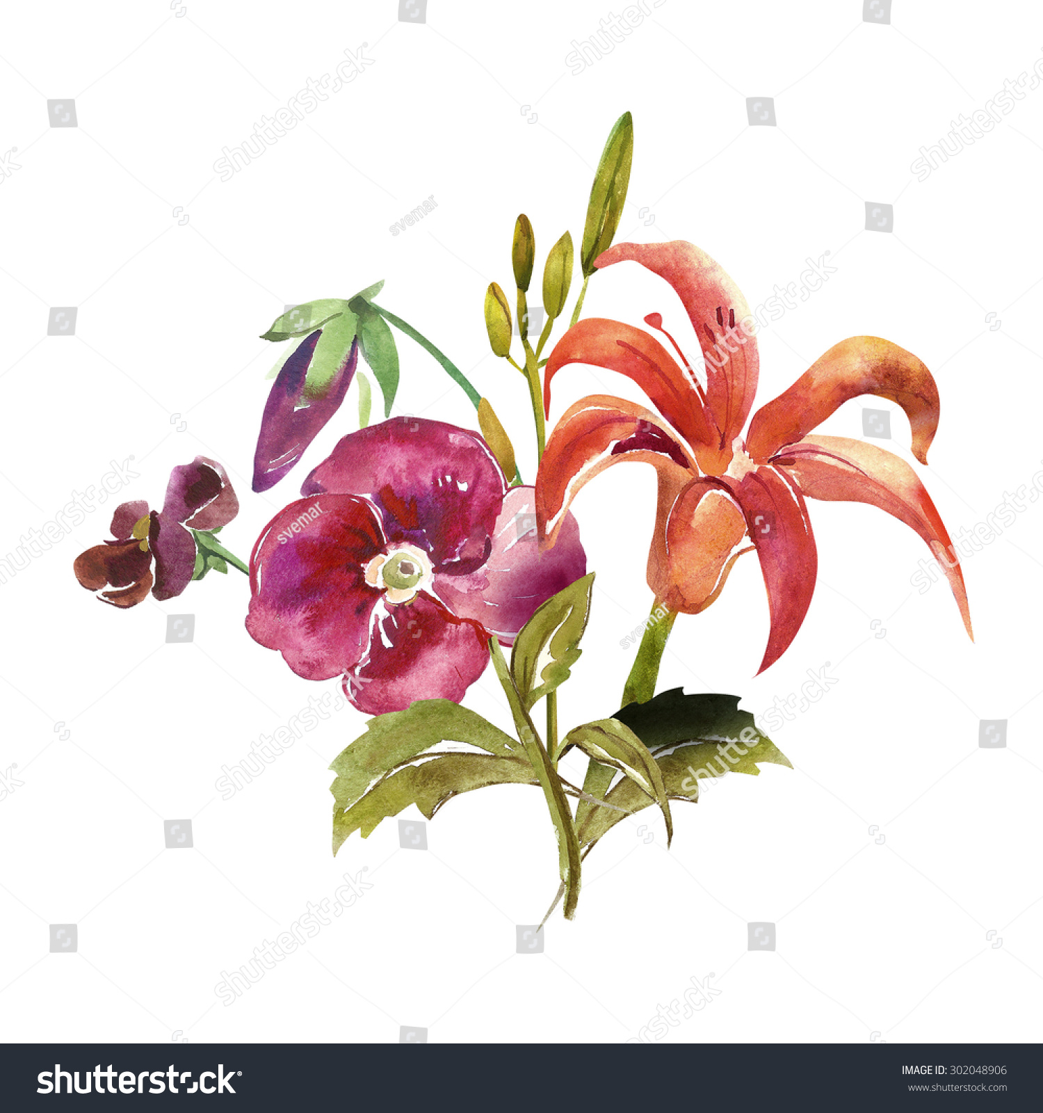 Bouquet Stock Illustration 302048906 - Shutterstock