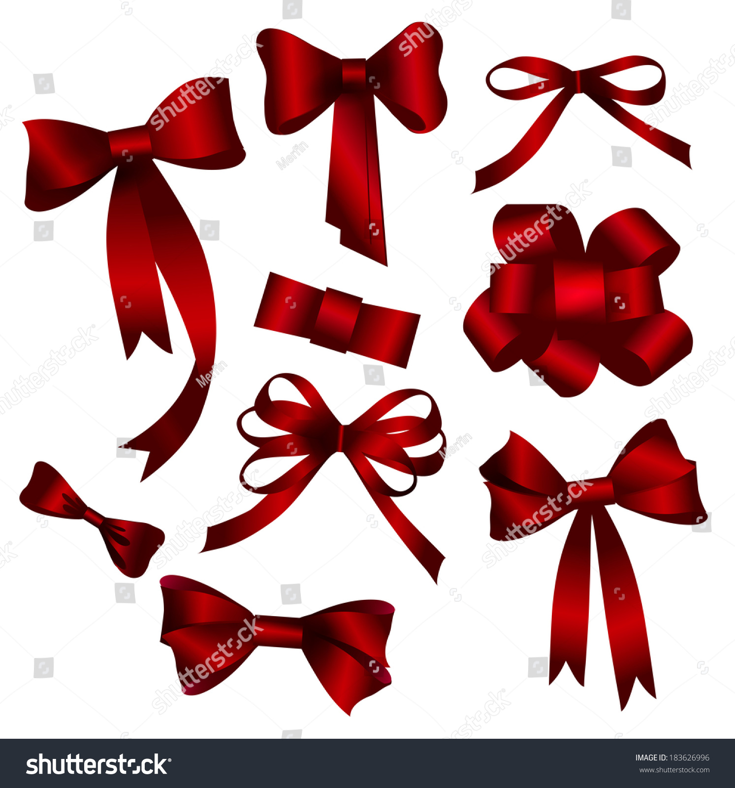 Bow Collection Can Be Used For Website, Info-Graphics, Banner. Stock ...