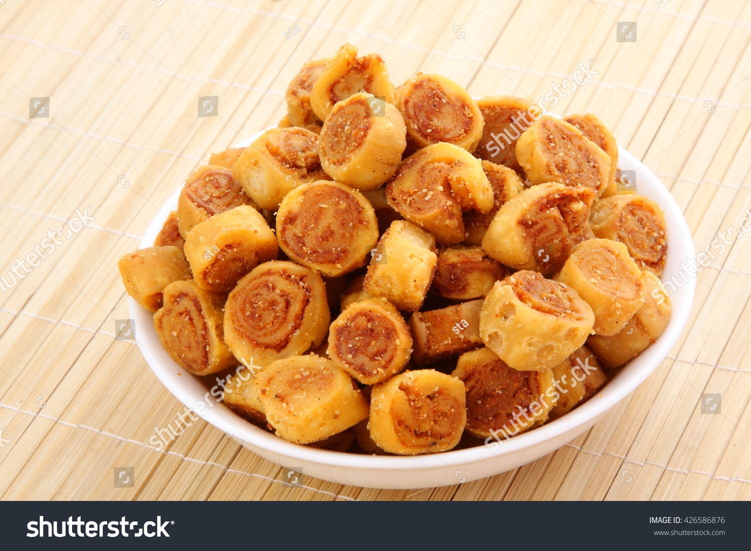 Bowl Indian Spicy Sweet Fried Snack Stock Photo 426586876 - Shutterstock