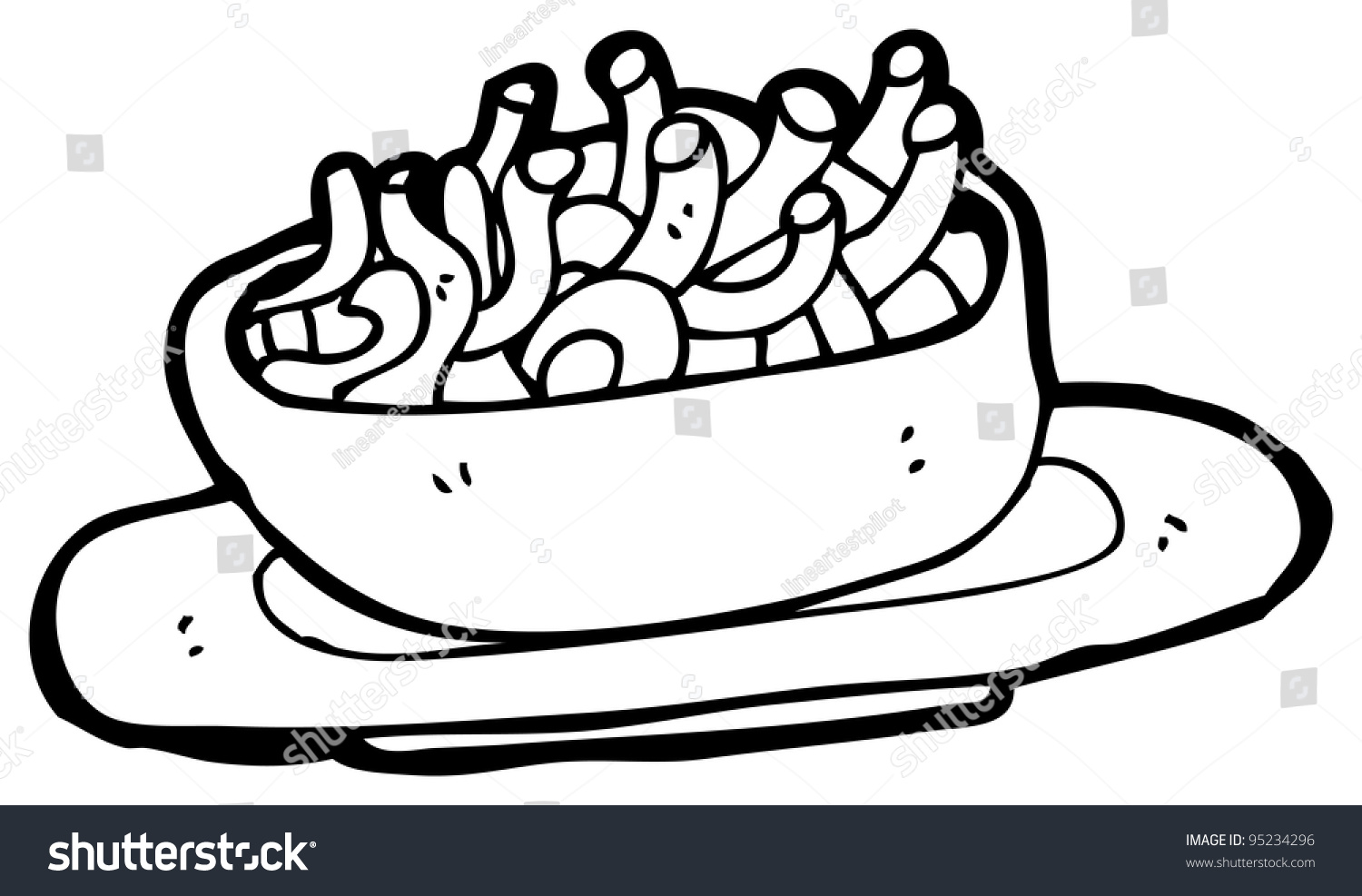 Bowl Of Noodles Cartoon Stock Photo 95234296 : Shutterstock