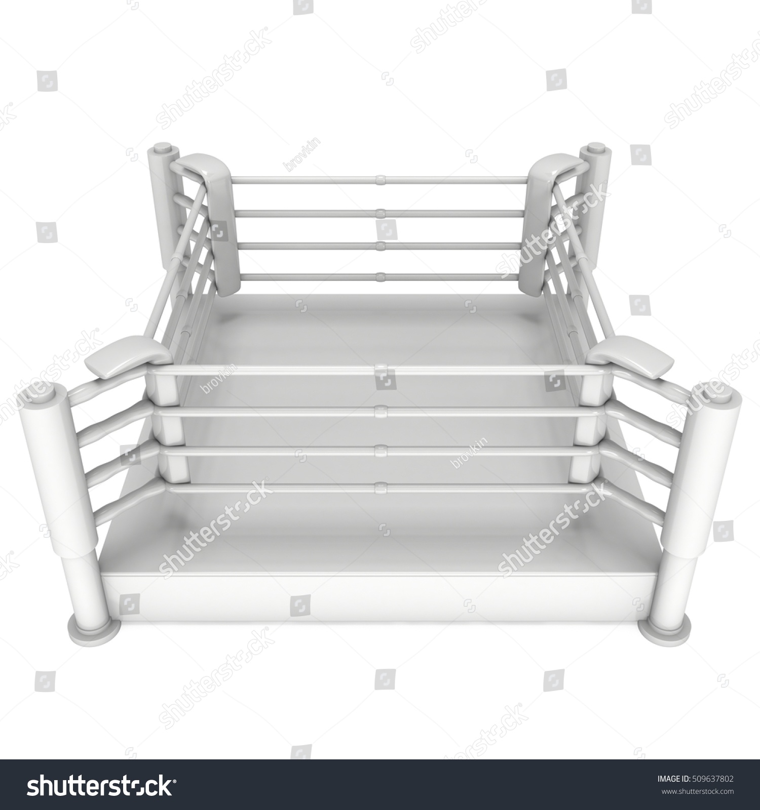 Boxing Ring High Resolution 3d Render Stock Illustration 509637802   Stock Photo Boxing Ring High Resolution D Render Of Blank Arena Isolated On White Background 509637802 