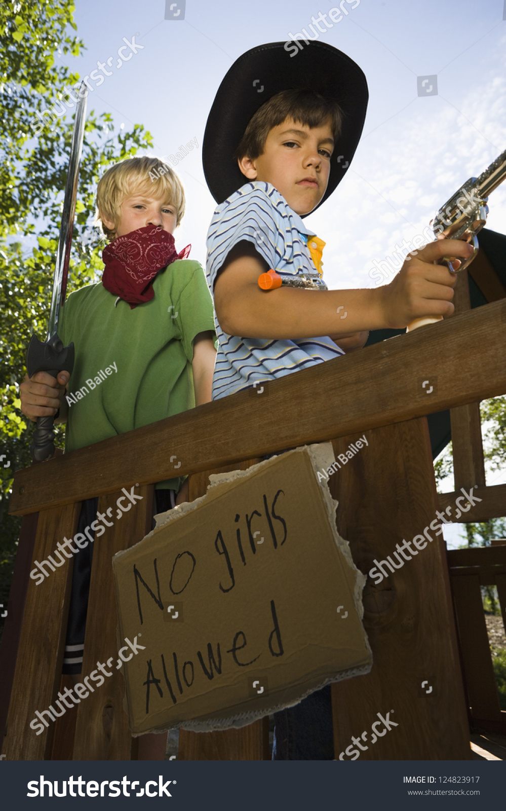 Boys With No Girls Allowed Sign Stock Photo 124823917 : Shutterstock