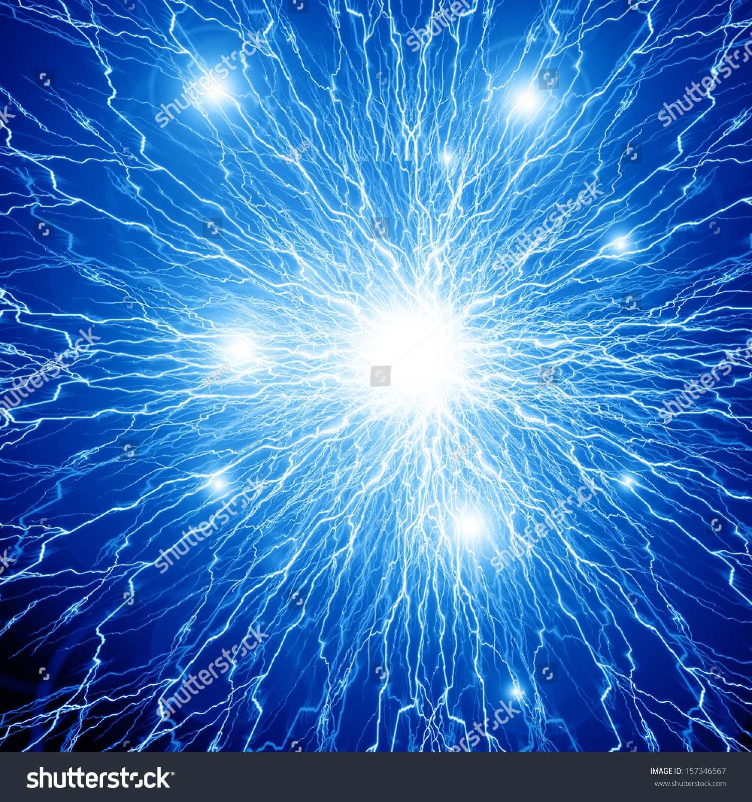 Brain Cell Shooting Electric Pulses On A Dark Background Stock Photo ...