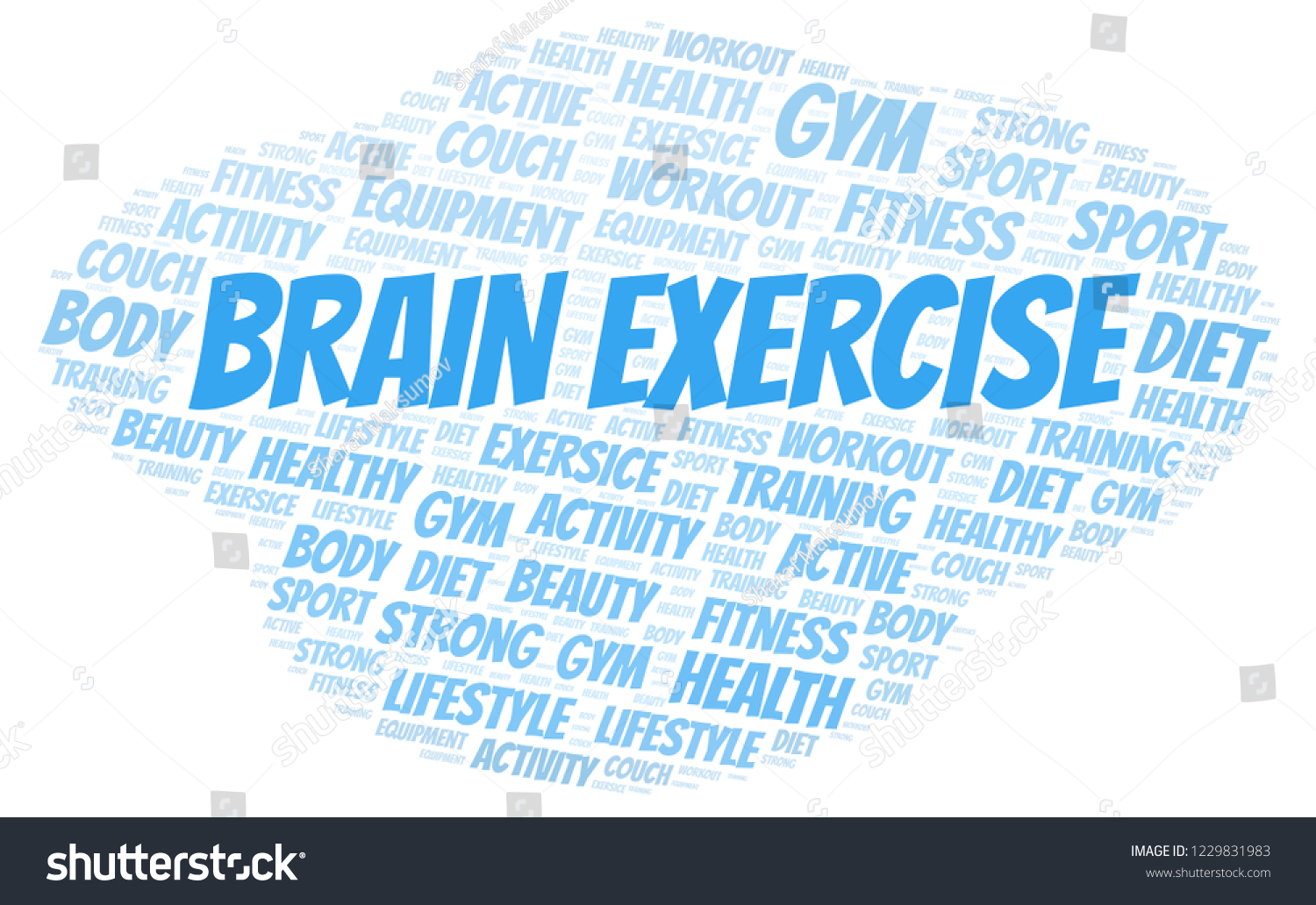 Brain Exercise Word Cloud Stock Illustration 1229831983 | Shutterstock
