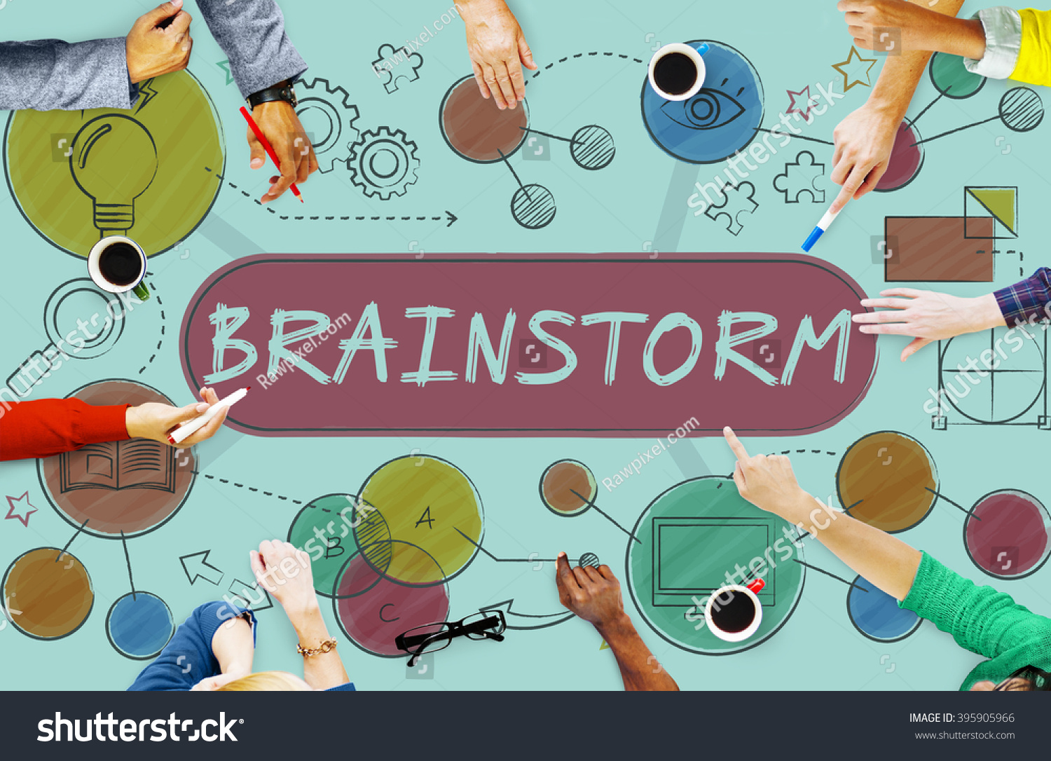 Brainstorm Ideas Creativity Process Diagram Concept Stock Photo 