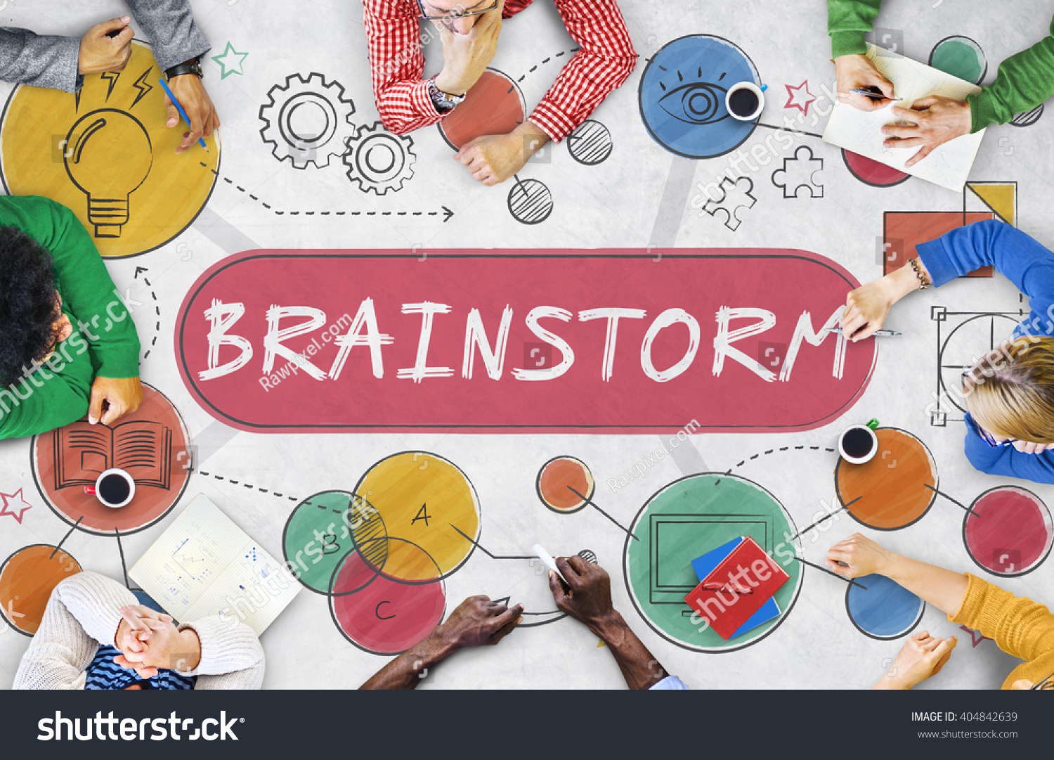 Brainstorm Ideas Creativity Process Diagram Concept Stock Photo ...