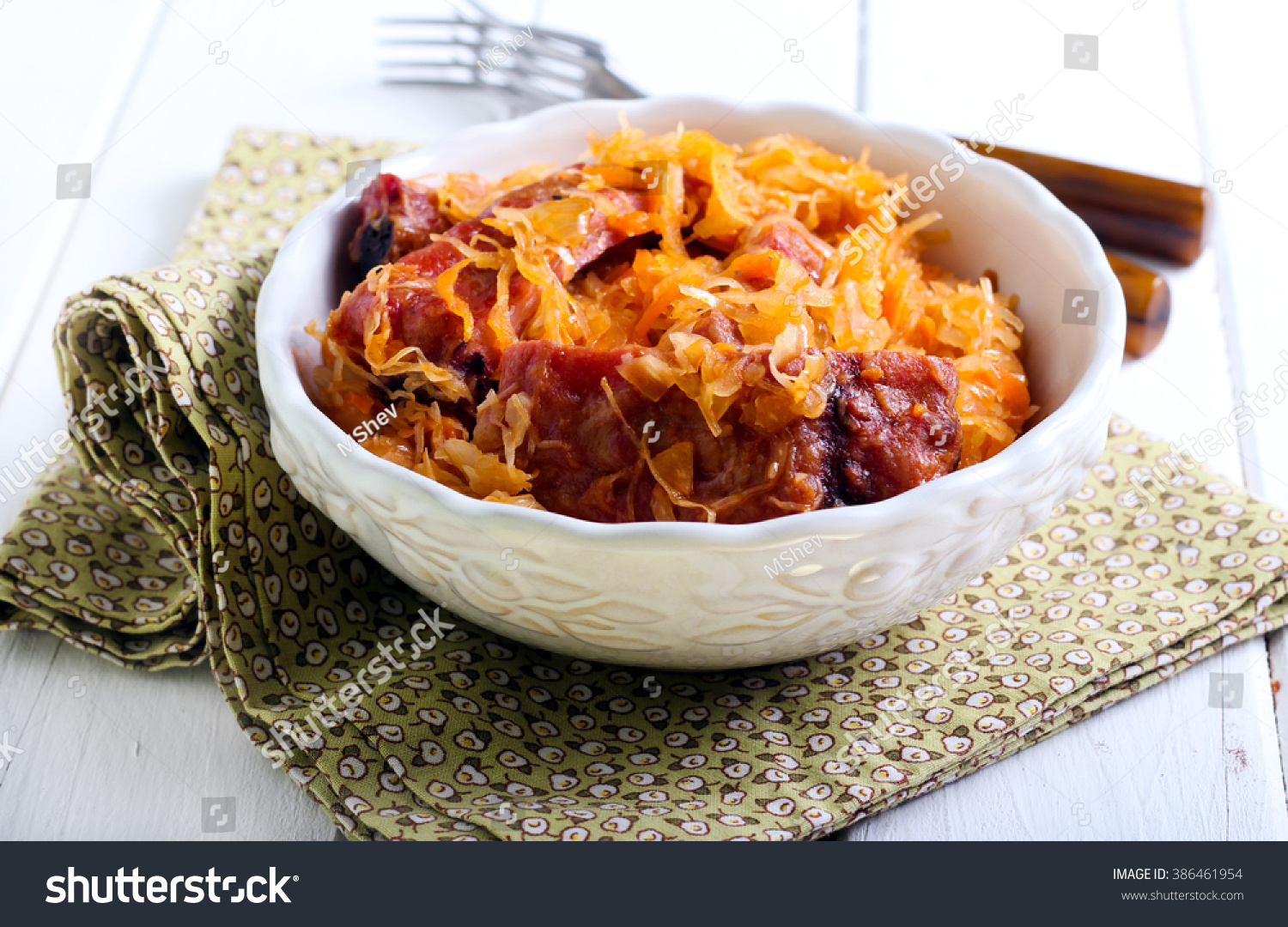 Braised Cabbage Ribs Bowl Stock Photo Edit Now 386461954